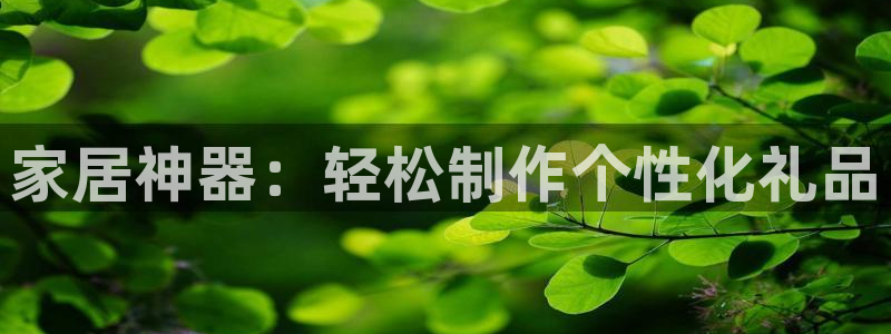 易倍全站：家居神器：轻松制作个性化礼品