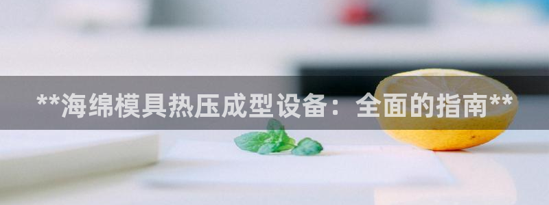 易倍单词登录平台：**海绵模具热压成型设备：全面的指南*