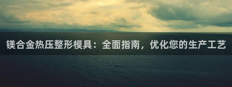 易倍app官网下载安装：镁合金热压整形模具：全面指南，优