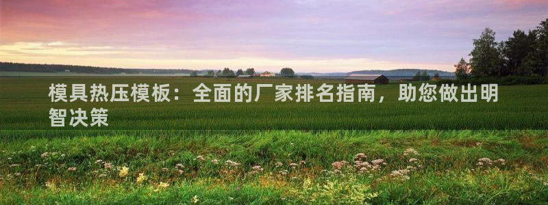 易倍申厂家：模具热压模板：全面的厂家排名指南，助您做出明