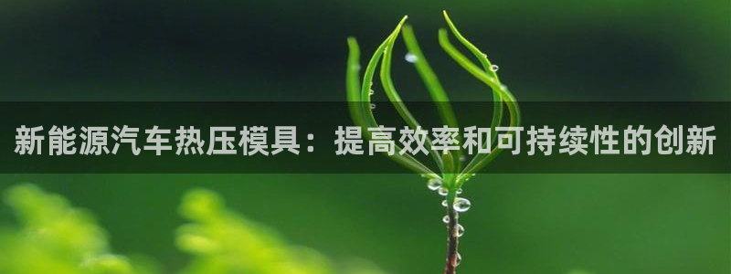emc易倍电竞：新能源汽车热压模具：提高效率和可持续性的